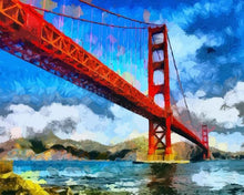 Laden Sie das Bild in den Galerie-Viewer, Malen nach Zahlen für Erwachsene | San Francisco Brücke | Figured'Art