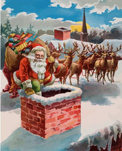 Laden Sie das Bild in den Galerie-Viewer, Malen nach Zahlen für Erwachsene | Weihnachtsmann im Kamin | Figured'Art