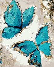 Laden Sie das Bild in den Galerie-Viewer, Malen nach Zahlen für Erwachsene | Blaue Schmetterlinge | Figured'Art