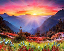Laden Sie das Bild in den Galerie-Viewer, Malen nach Zahlen für Erwachsene | Sonnenaufgang in den Bergen | Figured'Art