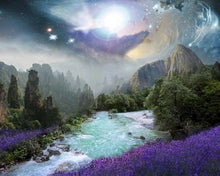 Laden Sie das Bild in den Galerie-Viewer, Malen nach Zahlen für Erwachsene | Fluss und Mond | Figured'Art