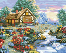 Laden Sie das Bild in den Galerie-Viewer, Malen nach Zahlen für Erwachsene | Haus und Blumen | Figured'Art