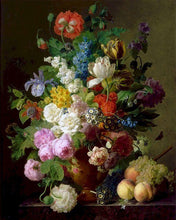 Laden Sie das Bild in den Galerie-Viewer, Malen nach Zahlen für Erwachsene | Vase de Fleurs Raisins et Pêches – Jan Frans van Dael | Figured'Art