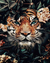 Laden Sie das Bild in den Galerie-Viewer, Malen nach Zahlen für Erwachsene | Tiger und Blätter | Figured'Art