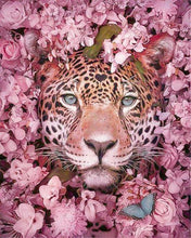 Laden Sie das Bild in den Galerie-Viewer, Malen nach Zahlen für Erwachsene | Panther und Blumen | Figured'Art