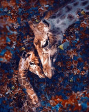 Laden Sie das Bild in den Galerie-Viewer, Malen nach Zahlen für Erwachsene | Giraffe und Blumen | Figured'Art