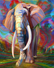 Laden Sie das Bild in den Galerie-Viewer, Malen nach Zahlen Figured'Art – Alter einsamer Elefant