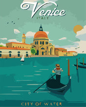 Laden Sie das Bild in den Galerie-Viewer, Malen nach Zahlen Figured'Art – Reiseposter Venedig, Stadt des Wassers