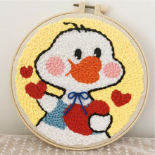 Laden Sie das Bild in den Galerie-Viewer, Punch Needle set Ente und rote Herzen