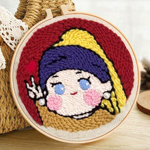 Laden Sie das Bild in den Galerie-Viewer, Punch Needle set Kleines Mädchen mit Perlen