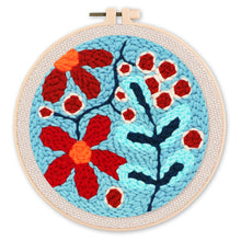 Laden Sie das Bild in den Galerie-Viewer, Punch Needle set Ein Strauß roter Blumen