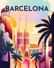 Laden Sie das Bild in den Galerie-Viewer, Diamond Painting – Reiseplakat Barcelona