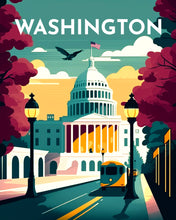 Laden Sie das Bild in den Galerie-Viewer, Diamond Painting – Reiseposter Washington
