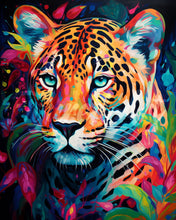 Laden Sie das Bild in den Galerie-Viewer, Diamond Painting - Leopard Farbenfroh Abstrakt