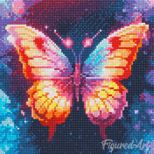 Laden Sie das Bild in den Galerie-Viewer, Mini Diamond Painting 25 x 25 cm - Funkelnder Schmetterling