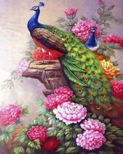 Laden Sie das Bild in den Galerie-Viewer, Diamond Painting – Pfauen und Blumen | Figured'Art
