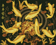 Laden Sie das Bild in den Galerie-Viewer, Diamond Painting – Golden Koi-Karpfen