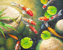 Laden Sie das Bild in den Galerie-Viewer, Diamond Painting – Koi Karpfen im Teich | Figured'Art
