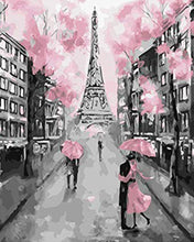 Laden Sie das Bild in den Galerie-Viewer, Diamond Painting – Eiffelturm und pinker Himmel | Figured'Art