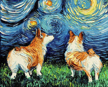 Laden Sie das Bild in den Galerie-Viewer, Diamond Painting – Hund und Sternennacht | Figured'Art