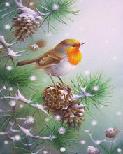 Laden Sie das Bild in den Galerie-Viewer, Diamond Painting – Kleiner Vogel auf einem Zweig | Figured'Art