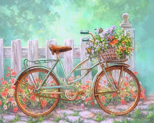 Laden Sie das Bild in den Galerie-Viewer, Diamond Painting – Blumenreiches Fahrrad
