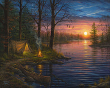 Laden Sie das Bild in den Galerie-Viewer, Malen nach Zahlen für Erwachsene | Zelten am Fluss | Figured'Art