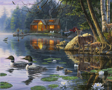 Laden Sie das Bild in den Galerie-Viewer, Malen nach Zahlen für Erwachsene | Chalet am See | Figured'Art