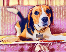 Laden Sie das Bild in den Galerie-Viewer, Diamond Painting – Herziger Beagle – 40 x 50 cm auf Keilrahmen gespannt | Figured'Art