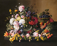 Laden Sie das Bild in den Galerie-Viewer, Diamond Painting – Blumen und Obst – Severin Roesen – 40 x 50 cm auf Keilrahmen gespannt | Figured'Art