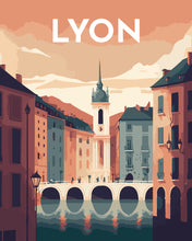 Laden Sie das Bild in den Galerie-Viewer, Malen nach Zahlen – Reiseplakat Lyon