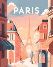 Laden Sie das Bild in den Galerie-Viewer, Malen nach Zahlen – Reiseplakat Paris I