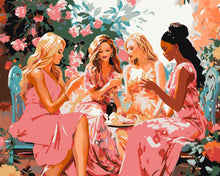 Laden Sie das Bild in den Galerie-Viewer, Malen nach Zahlen Figured'Art – Toast der Divas im Garten