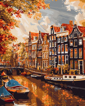 Laden Sie das Bild in den Galerie-Viewer, Malen nach Zahlen Figured'Art – Sonnenschein in Amsterdam