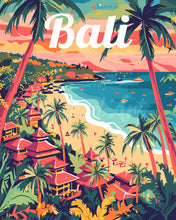 Laden Sie das Bild in den Galerie-Viewer, Malen nach Zahlen Figured'Art – Reiseposter Bali