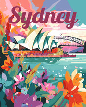 Laden Sie das Bild in den Galerie-Viewer, Malen nach Zahlen Figured'Art – Reiseposter Sydney