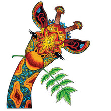 Laden Sie das Bild in den Galerie-Viewer, 2D Holzpuzzle – Giraffe und Farn