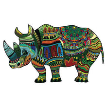 Laden Sie das Bild in den Galerie-Viewer, 2D Holzpuzzle – Nashorn