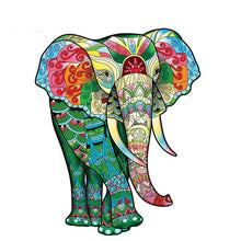 Laden Sie das Bild in den Galerie-Viewer, 2D Holzpuzzle – Lebendiger Elefant