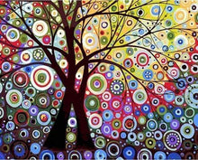 Laden Sie das Bild in den Galerie-Viewer, Malen nach Zahlen für Erwachsene | Baum im Buntglaseffekt | Figured'Art