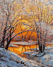 Laden Sie das Bild in den Galerie-Viewer, Malen nach Zahlen für Erwachsene | Bäume im Winter | Figured'Art