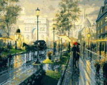 Laden Sie das Bild in den Galerie-Viewer, Malen nach Zahlen für Erwachsene | Arc de Triomphe im Regen | Figured'Art