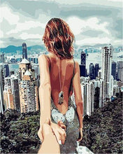 Laden Sie das Bild in den Galerie-Viewer, Malen nach Zahlen für Erwachsene | Romantischer Spaziergang Hügel Hong Kong | Figured'Art
