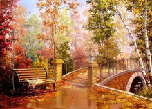 Laden Sie das Bild in den Galerie-Viewer, Malen nach Zahlen für Erwachsene | Bank in der Nähe der Brücke | Figured'Art