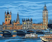 Laden Sie das Bild in den Galerie-Viewer, Malen nach Zahlen für Erwachsene | Big Ben in London in der Nacht | Figured'Art