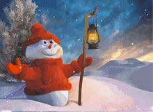 Laden Sie das Bild in den Galerie-Viewer, Malen nach Zahlen für Erwachsene | Schneemann und Laterne | Figured'Art