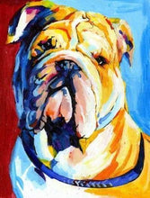 Laden Sie das Bild in den Galerie-Viewer, Malen nach Zahlen für Erwachsene | Farbiger Bulldog | Figured'Art