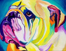 Laden Sie das Bild in den Galerie-Viewer, Malen nach Zahlen für Erwachsene | Schriller Bulldog | Figured'Art