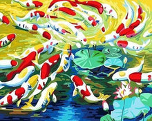 Laden Sie das Bild in den Galerie-Viewer, Malen nach Zahlen für Erwachsene | Koi und Seerosen | Figured'Art
