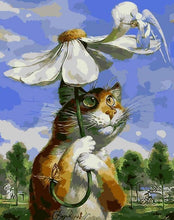 Laden Sie das Bild in den Galerie-Viewer, Malen nach Zahlen für Erwachsene | Chat und Marguerite | Figured'Art